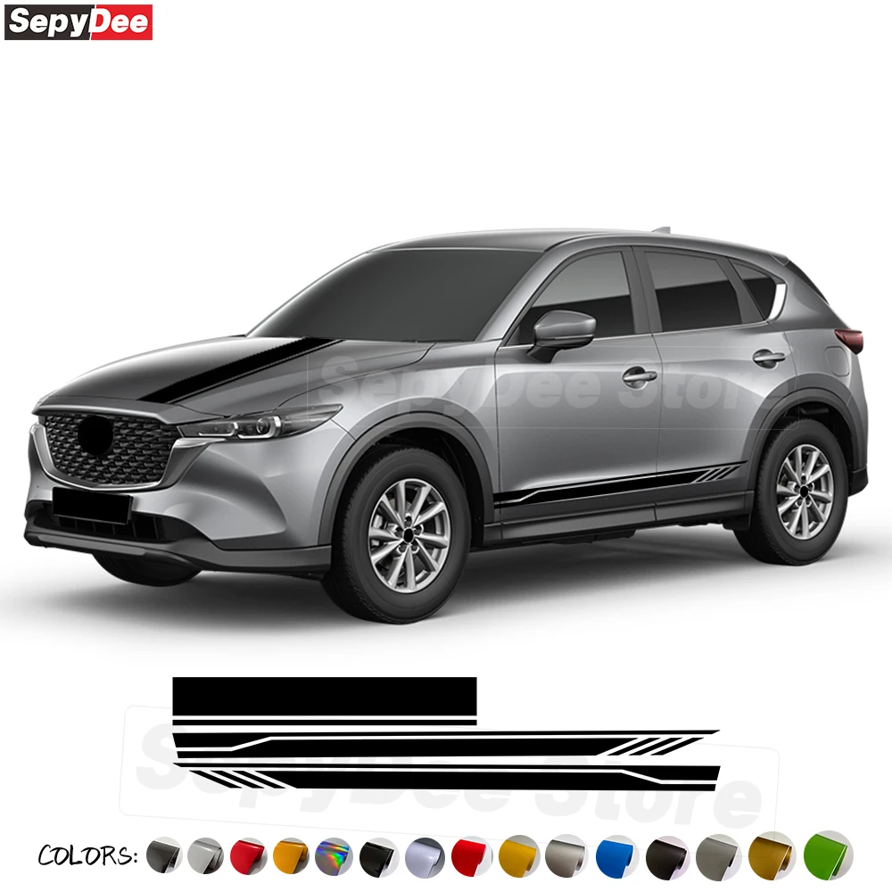 Комплекты полосок для кузова автомобиля, виниловые наклейки для Mazda CX-5, автомобильный декор, капот, дверь, боковая юбка, наклейки, аксессуары для тюнинга автомобиля
Комплекты полосок для кузова автомобиля, виниловые наклейки для Mazda CX-5, автомобильный декор, капот, дверь, боковая юбка, наклейки, аксессуары для тюнинга автомобиля
