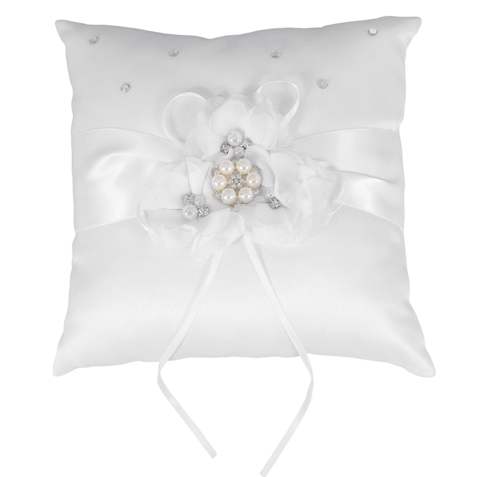 20x20cm Wedding Ring Pillow with Pearl Flower Decoration for Bride ceremonies Lightweight Compact Size
20x20cm Wedding Ring Pillow with Pearl Flower Decoration for Bride ceremonies Lightweight Compact Size