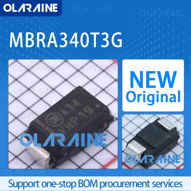 5/10/100Pcs MBRA340T3G SMA(DO-214AC) original 100% ic chip Schottky diodes and rectifiers If - 3 A Vf - 450 mV
5/10/100Pcs MBRA340T3G SMA(DO-214AC) original 100% ic chip Schottky diodes and rectifiers If - 3 A Vf - 450 mV