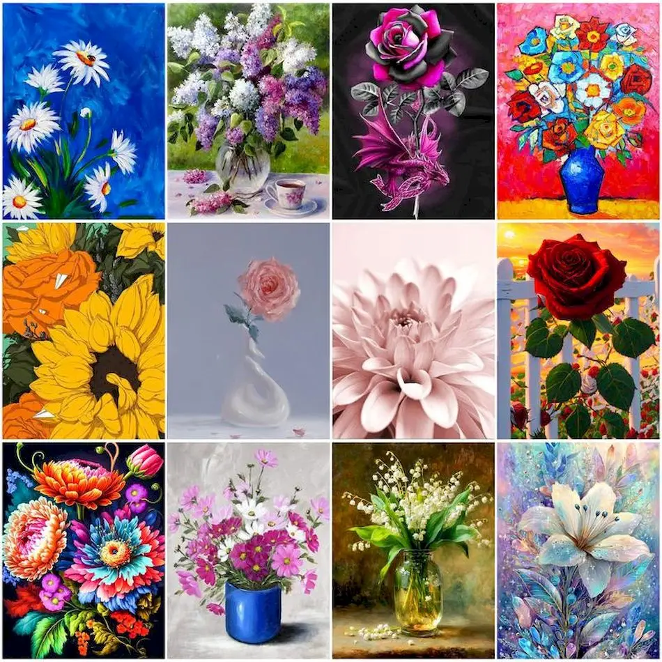 RUOPOTY Diy Oil Painting By Numbers Flowers On Canvas Acrylic Paints Diy Crafts Paint Kit Decorative Paintings Wall Art Picture
RUOPOTY Diy Oil Painting By Numbers Flowers On Canvas Acrylic Paints Diy Crafts Paint Kit Decorative Paintings Wall Art Picture