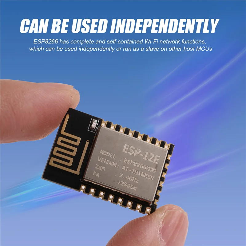 -Последовательный модуль ABCU ESP-12E ESP8266 Полновой последовательный порт 802.11B/G/N Портативный модуль Wi-Fi SOC
-Последовательный модуль ABCU ESP-12E ESP8266 Полновой последовательный порт 802.11B/G/N Портативный модуль Wi-Fi SOC
