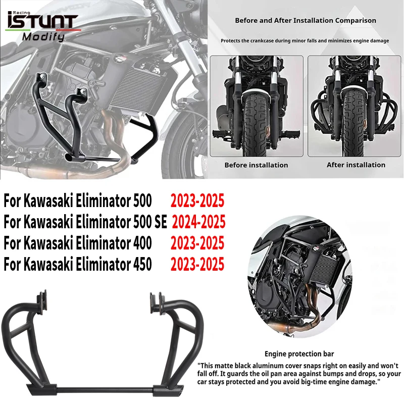 Fit For KAWASAKI Eliminator 500 450 2024 2025 Motorcycle Accessories Engine Guard Crash Bar Frame Bumper Fairings Protector Bars
Fit For KAWASAKI Eliminator 500 450 2024 2025 Motorcycle Accessories Engine Guard Crash Bar Frame Bumper Fairings Protector Bars