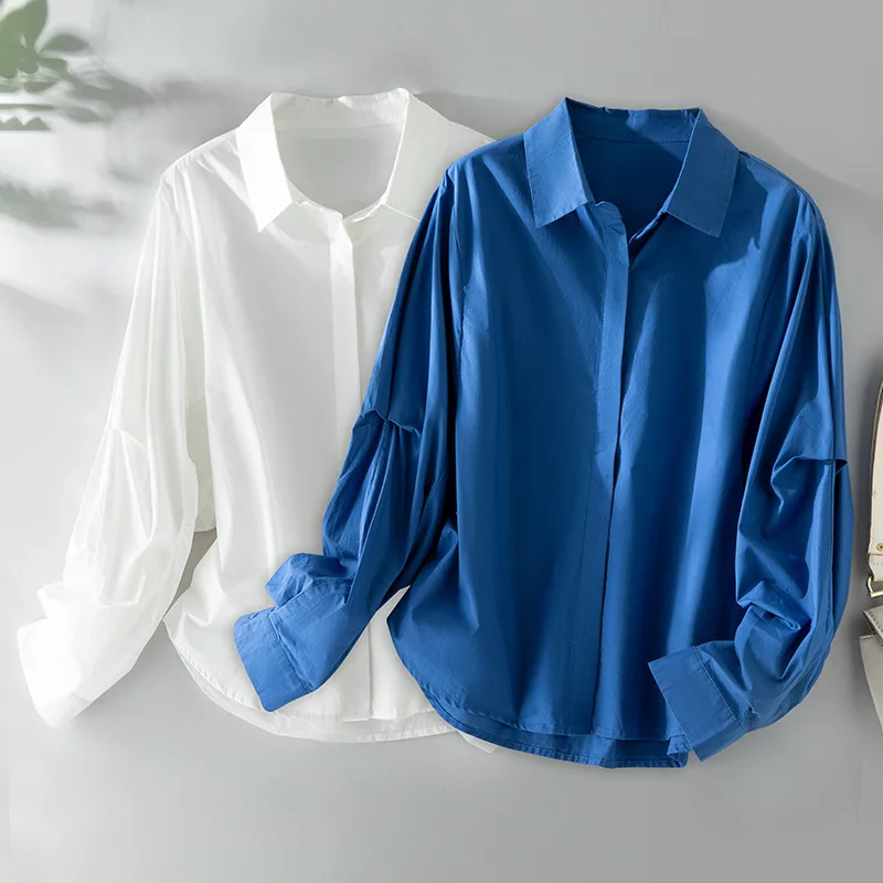 Women Blouses Shirt Top Turn Down Collar Full Sleeve Tops Casual Loose Solid Y2k Streetwear Elegant Splice Shirts Spring 2026
Women Blouses Shirt Top Turn Down Collar Full Sleeve Tops Casual Loose Solid Y2k Streetwear Elegant Splice Shirts Spring 2026