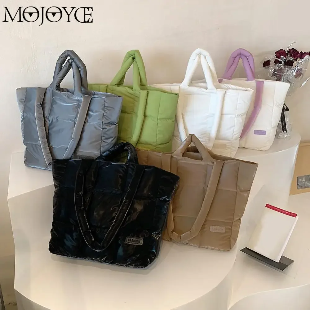 Women Down Padding Tote Bag Solid Color Checkered Quilted Handbag Large Capacity Casual Ladies Girls Trendy Bag
Women Down Padding Tote Bag Solid Color Checkered Quilted Handbag Large Capacity Casual Ladies Girls Trendy Bag