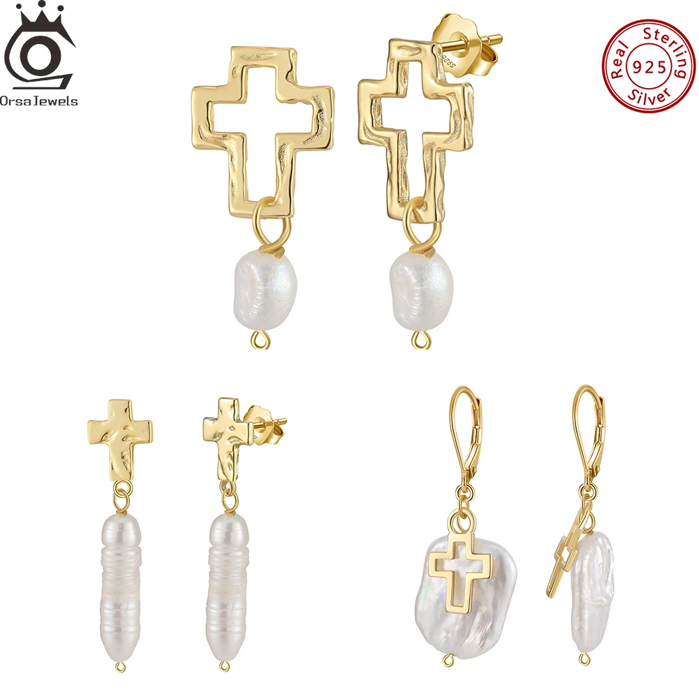 ORSA JEWELS Ретро Роскошные серьги для невесты с жемчугом в стиле барокко, серьги в форме креста из 100% стерлингового серебра, винтажные серьги с натуральным жемчугом GPE106
ORSA JEWELS Ретро Роскошные серьги для невесты с жемчугом в стиле барокко, серьги в форме креста из 100% стерлингового серебра, винтажные серьги с натуральным жемчугом GPE106