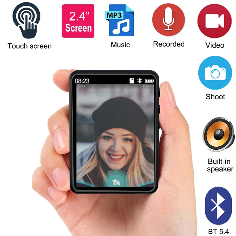 MP3-плеер, 128 ГБ, 2,4-дюймовый сенсорный экран, камера, HIFI, музыкальный плеер без потерь, Bluetooth5.4, MP3 с динамиком, FM/электронная книга/рекордер
MP3-плеер, 128 ГБ, 2,4-дюймовый сенсорный экран, камера, HIFI, музыкальный плеер без потерь, Bluetooth5.4, MP3 с динамиком, FM/электронная книга/рекордер