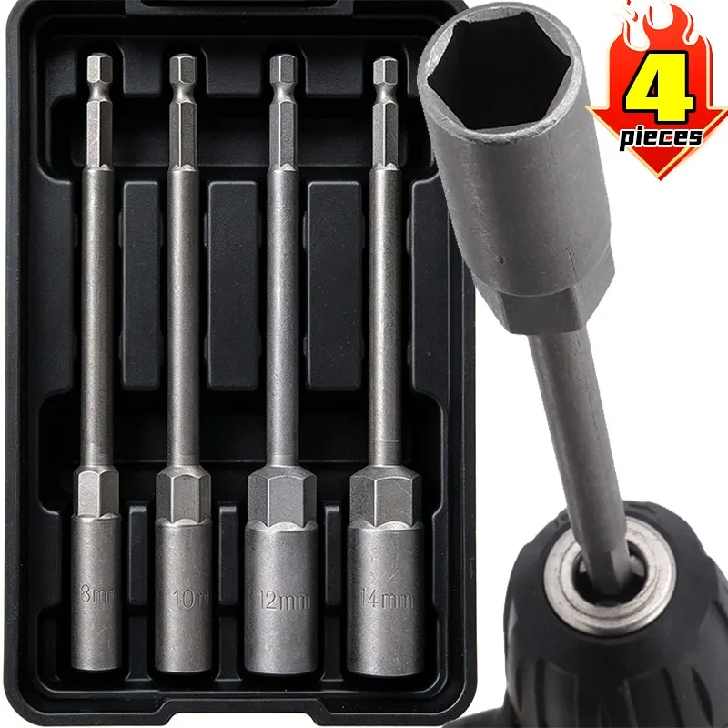 8/10/12/14mm Electric Drill Sockets Hex Head Bolt Nut Driver Bit Impact Drill Bits Adapter Wrench Extension Rods Repair Tools
8/10/12/14mm Electric Drill Sockets Hex Head Bolt Nut Driver Bit Impact Drill Bits Adapter Wrench Extension Rods Repair Tools