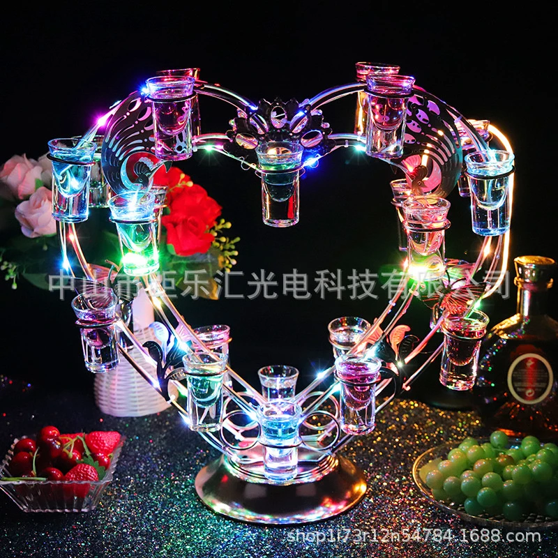 Bar Cocktail ShelfledBullet-shaped cup holder for liquor and champagnektvStainless steel cup holder, illuminated cup holder
Bar Cocktail ShelfledBullet-shaped cup holder for liquor and champagnektvStainless steel cup holder, illuminated cup holder