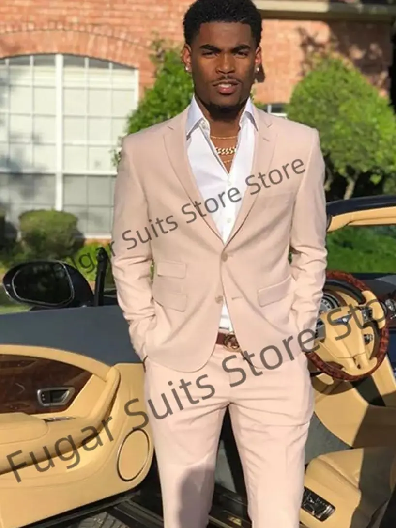 Luxuly Beige Wedding Suits For Men Slim Fit Shawl Lapel Groom Tuxedos Prom 2 Pieces Sets Bussiness Male Blazer Costume Homme
Luxuly Beige Wedding Suits For Men Slim Fit Shawl Lapel Groom Tuxedos Prom 2 Pieces Sets Bussiness Male Blazer Costume Homme