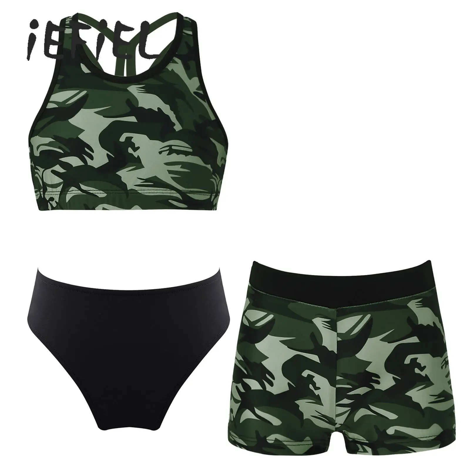 3Pieces Print Bikini Top & Briefs Boy Shorts Kids Girl Swimsuit High Waist Swimwear Bathing Swimming Swim Suit Tankini Beachwear
3Pieces Print Bikini Top & Briefs Boy Shorts Kids Girl Swimsuit High Waist Swimwear Bathing Swimming Swim Suit Tankini Beachwear