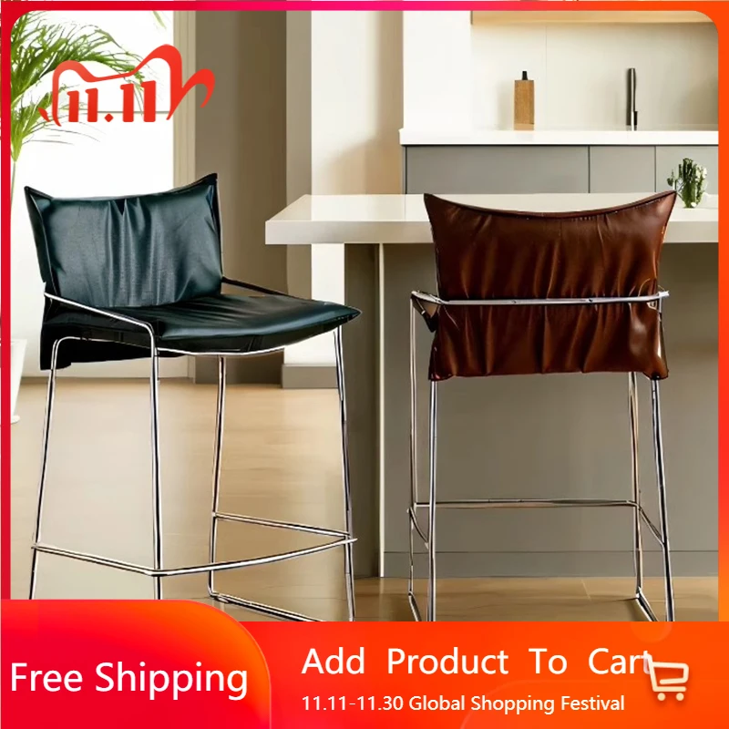 Kitchen Accent Bar Stools Modern Leather Bedroom Minimalist Design Bar Chairs Comfortable Aesthetic Banqueta Salon Furniture
Kitchen Accent Bar Stools Modern Leather Bedroom Minimalist Design Bar Chairs Comfortable Aesthetic Banqueta Salon Furniture