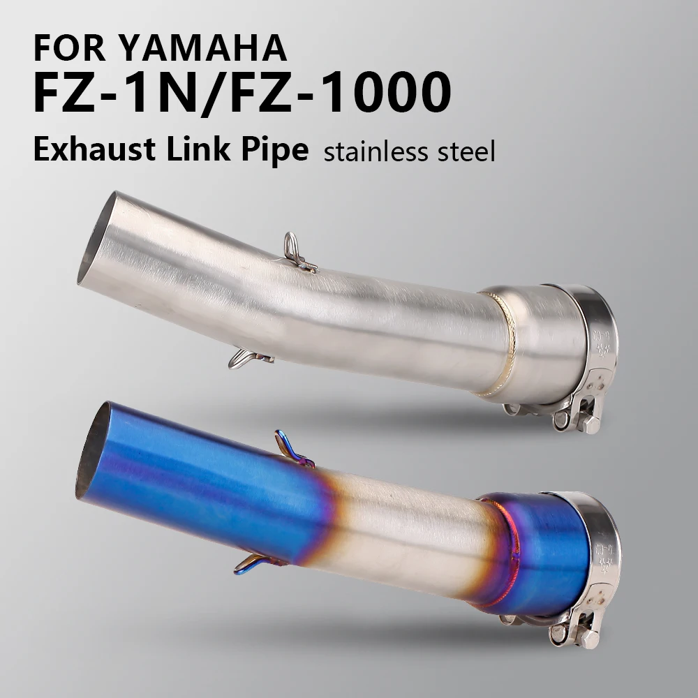 Выхлопная труба мотоцикла, среднее звено, побег, без шнуровки, гоночная локоть из нержавеющей стали, интерфейс 51 мм для YAMAHA FZ1 FZ1N FZ1000 
Выхлопная труба мотоцикла, среднее звено, побег, без шнуровки, гоночная локоть из нержавеющей стали, интерфейс 51 мм для YAMAHA FZ1 FZ1N FZ1000