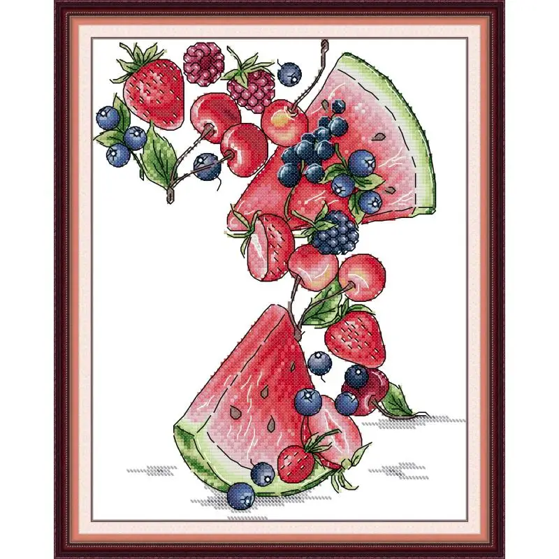 Maydear Full Cross Stitch Kit, 11CT/14CT/16CT/9CT Aida Fabric,DMC Threads Sewing Pattern Embroidery Set-the fruit 9
Maydear Full Cross Stitch Kit, 11CT/14CT/16CT/9CT Aida Fabric,DMC Threads Sewing Pattern Embroidery Set-the fruit 9