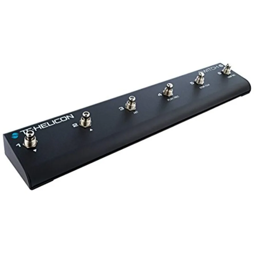 Switch 6 Amplifier Footswitch for guitar amplifiers, aluminum alloy body, black finish, six independent programmable switches w
Switch 6 Amplifier Footswitch for guitar amplifiers, aluminum alloy body, black finish, six independent programmable switches w