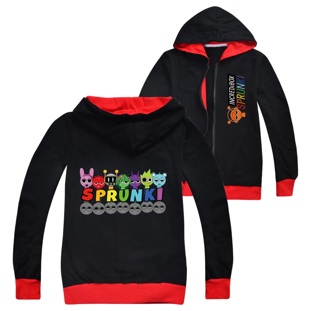 Cute Sprunki Cartoon Hoodies Kids Game Incredibox Clothes CuteGirls Hooded Jacket Boys Zipper Outwear&coats Children's Clothing
Cute Sprunki Cartoon Hoodies Kids Game Incredibox Clothes CuteGirls Hooded Jacket Boys Zipper Outwear&coats Children's Clothing