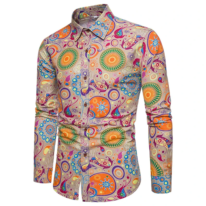 2024 Spring Mens Casual Shirts Cotton Linen Long Sleeve Loose Button Lapel Shirt For Men Vintage Pattern Printed Cardigan Tops
2024 Spring Mens Casual Shirts Cotton Linen Long Sleeve Loose Button Lapel Shirt For Men Vintage Pattern Printed Cardigan Tops