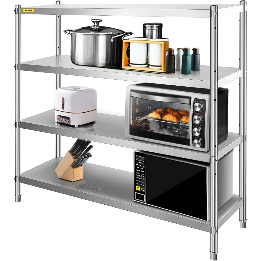 Storage Shelf, 4-Tier Stainless Steel Shelving, Storage Shelving Unit, Heavy Duty Storage Rack Shelving, 1320 Lbs Total Capacit
Storage Shelf, 4-Tier Stainless Steel Shelving, Storage Shelving Unit, Heavy Duty Storage Rack Shelving, 1320 Lbs Total Capacit
