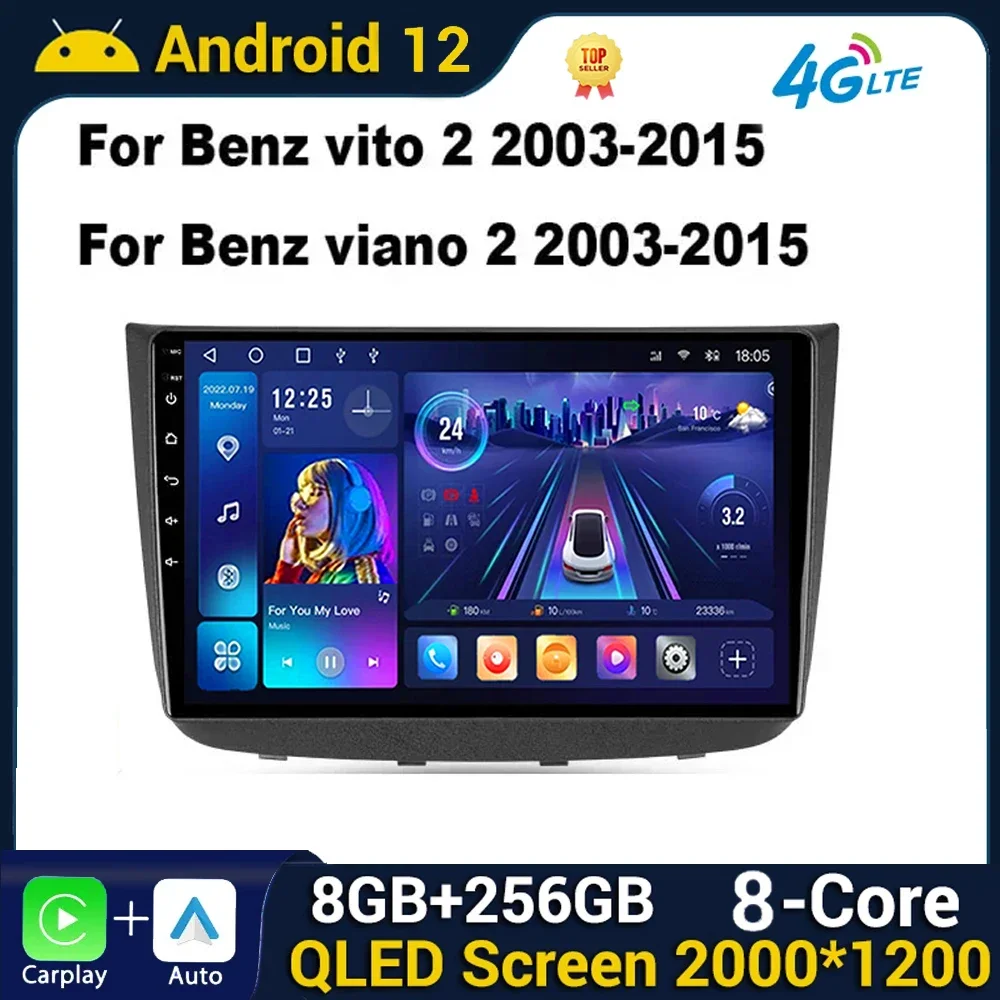 Автомагнитола на Android для Mercedes Benz Vito 2, для Benz Viano 2 W639 2003-2015, автомобильный радиоприемник, мультимедийный плеер, CarPlay Unit, без DVD
Автомагнитола на Android для Mercedes Benz Vito 2, для Benz Viano 2 W639 2003-2015, автомобильный радиоприемник, мультимедийный плеер, CarPlay Unit, без DVD