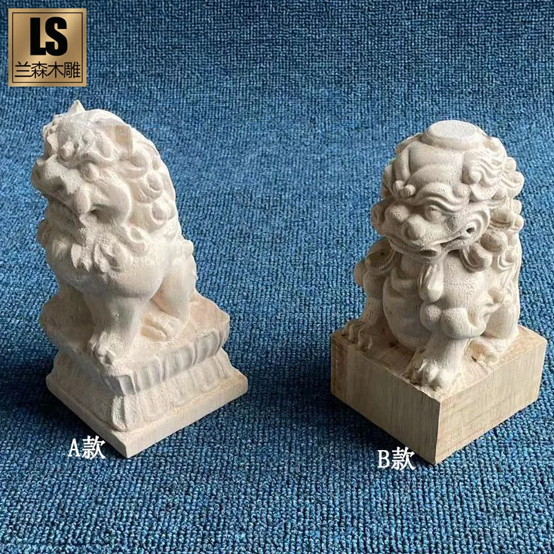 Lion Post Finials Unfinished Wooden Guardian Lion Fence Post Decoration Garden Bridge Ornament Feng Shui Prosperity Wood
Lion Post Finials Unfinished Wooden Guardian Lion Fence Post Decoration Garden Bridge Ornament Feng Shui Prosperity Wood