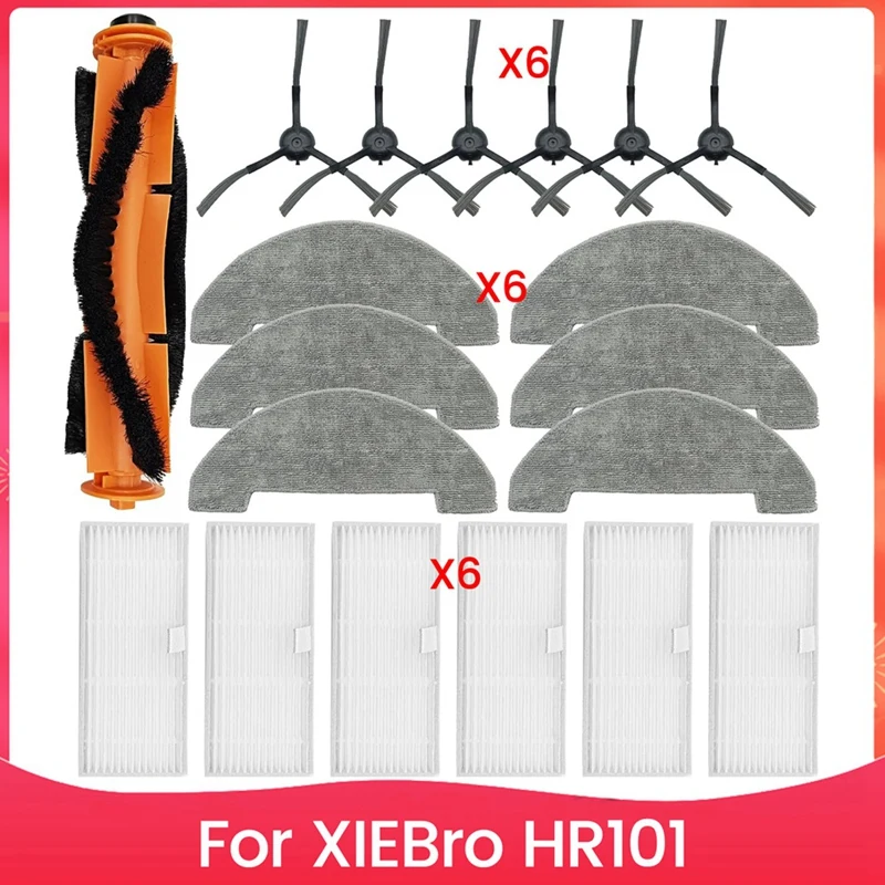 For Xiebro HR101 Robot Vacuum Cleaner Main Side Brush Hepa Filter Mop Cloth Dust Bags Replacement Parts Accessories Kit
For Xiebro HR101 Robot Vacuum Cleaner Main Side Brush Hepa Filter Mop Cloth Dust Bags Replacement Parts Accessories Kit