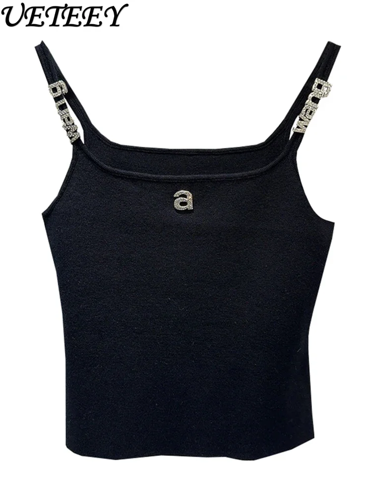 Design Sense Niche Black Beaded Letter-Printing Sleeveless Camisole Women's Summer Crop Tops Hot Girl Outer Wear Short Base Vest
Design Sense Niche Black Beaded Letter-Printing Sleeveless Camisole Women's Summer Crop Tops Hot Girl Outer Wear Short Base Vest