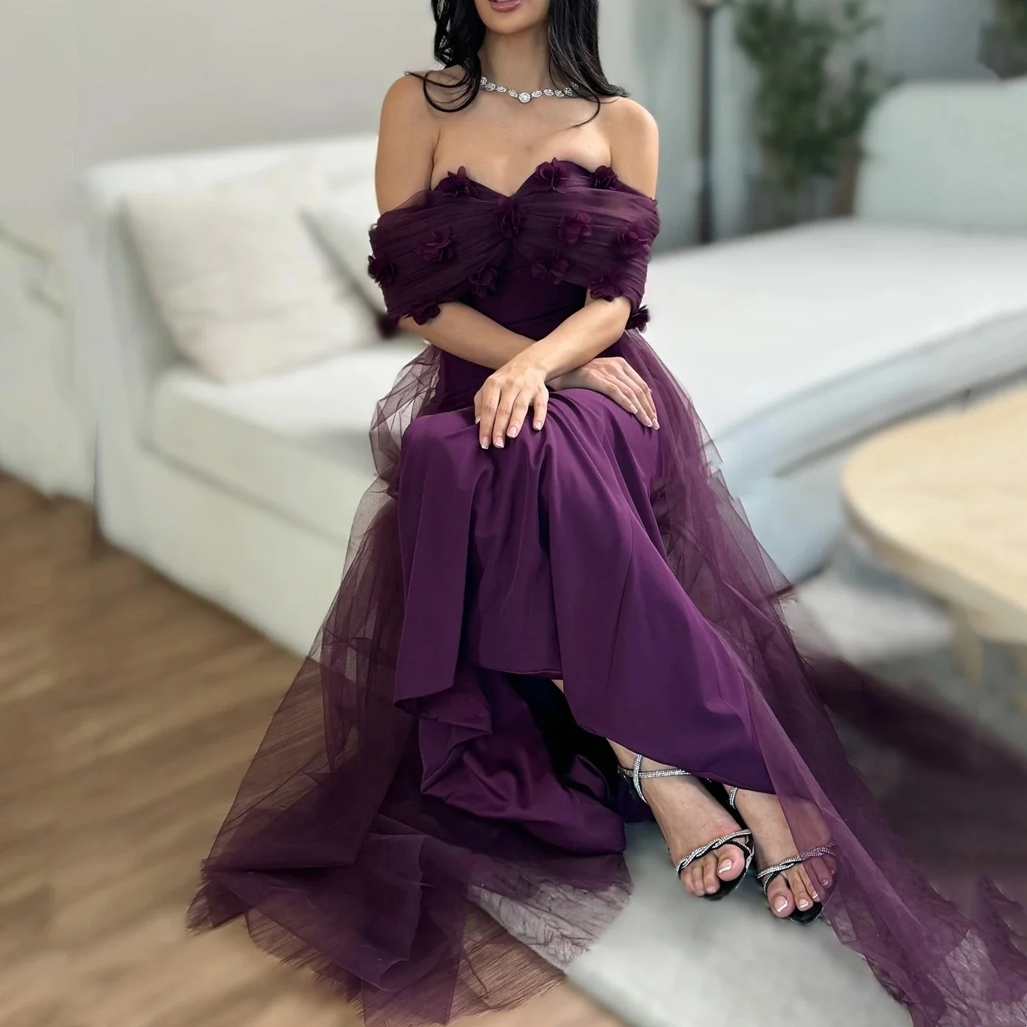 Purple Floral Party Long Bespoke Occasion Gown Evening Dresses Pastrol Unisex Jersey Retro Dubai Saudi Arabic Prom Customized
Purple Floral Party Long Bespoke Occasion Gown Evening Dresses Pastrol Unisex Jersey Retro Dubai Saudi Arabic Prom Customized