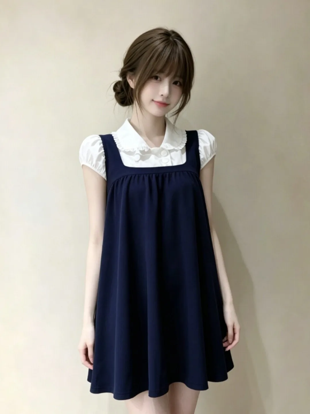 Korean Style Gentle Wind Shirt Dress Fake Two-Piece Skirt Design Summer Cotton Blend Short Sleeve Women's Dress
Korean Style Gentle Wind Shirt Dress Fake Two-Piece Skirt Design Summer Cotton Blend Short Sleeve Women's Dress