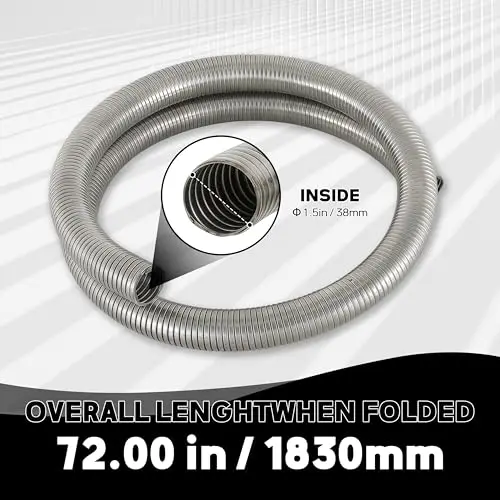 Stainless Steel Universal Exhaust Flexible Pipe 72 Inch Folded Length 1.5 Inch Internal Diameter
Stainless Steel Universal Exhaust Flexible Pipe 72 Inch Folded Length 1.5 Inch Internal Diameter