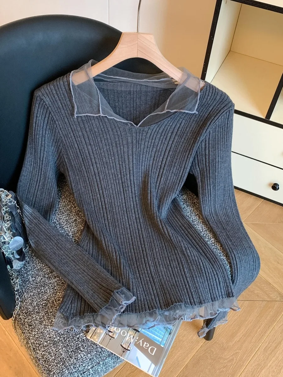 Pure Desire Sexy Lace Knitted Sweater Women Winter Slim Fit Warm Base Layer Top Autumn Winter ey Striped Knitwear
Pure Desire Sexy Lace Knitted Sweater Women Winter Slim Fit Warm Base Layer Top Autumn Winter ey Striped Knitwear