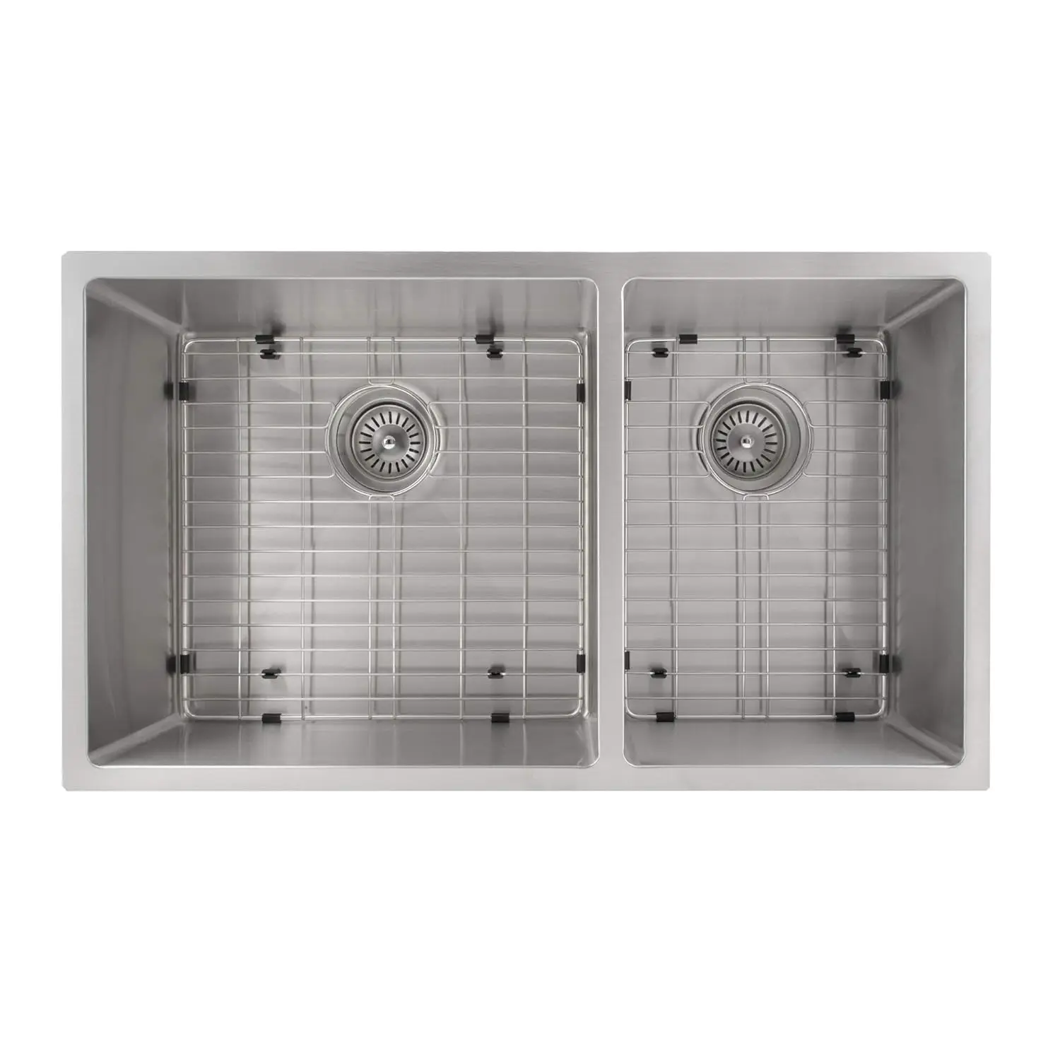 33in Undermount Double Bowl Stainless Steel Kitchen Sink with Bottom Grid, Custom
33in Undermount Double Bowl Stainless Steel Kitchen Sink with Bottom Grid, Custom