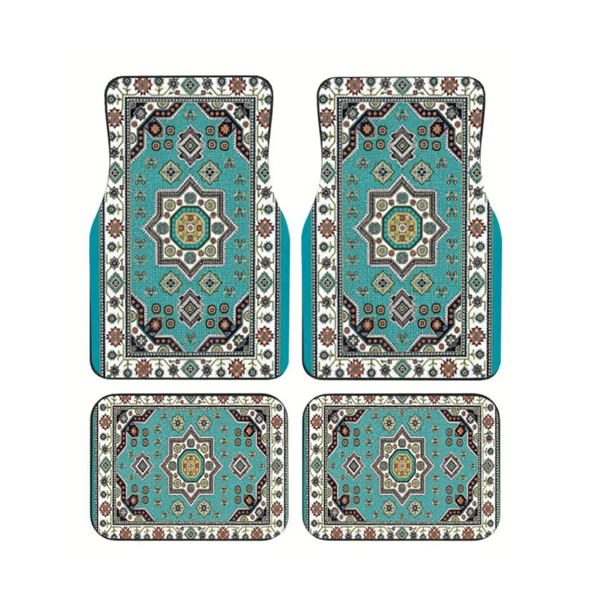 Universal 4Pcs Car Floor Mats Vintage Turquoise Ethnic Geometric Rug Print Waterproof Anti-slip Auto Foot Pads Bohemian Decor
Universal 4Pcs Car Floor Mats Vintage Turquoise Ethnic Geometric Rug Print Waterproof Anti-slip Auto Foot Pads Bohemian Decor