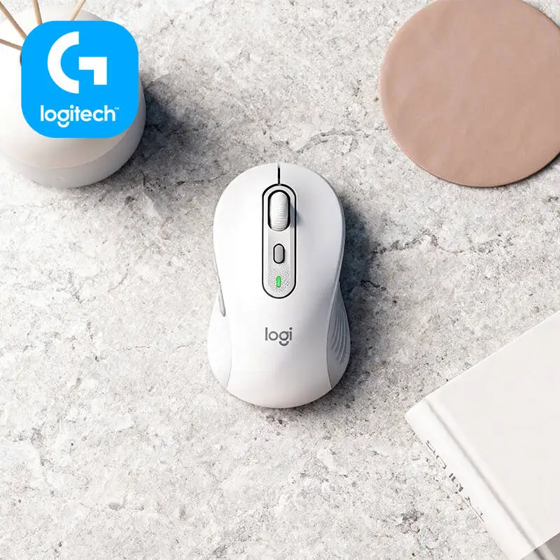 Logitech M650 Wireless Ergonomic Mouse - Dual Connectivity Sustainable Recycled Plastic SmartWheel Scrolling 24-Month Battery