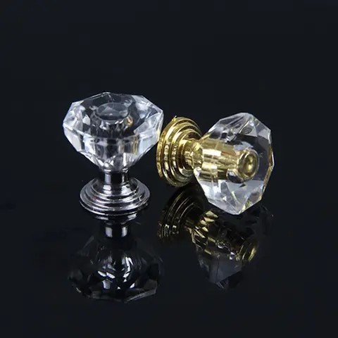 【10Pcs Acrylic Crystal Knobs Cupboard Drawer Pull Handle Door Knob Diamond Cabine】