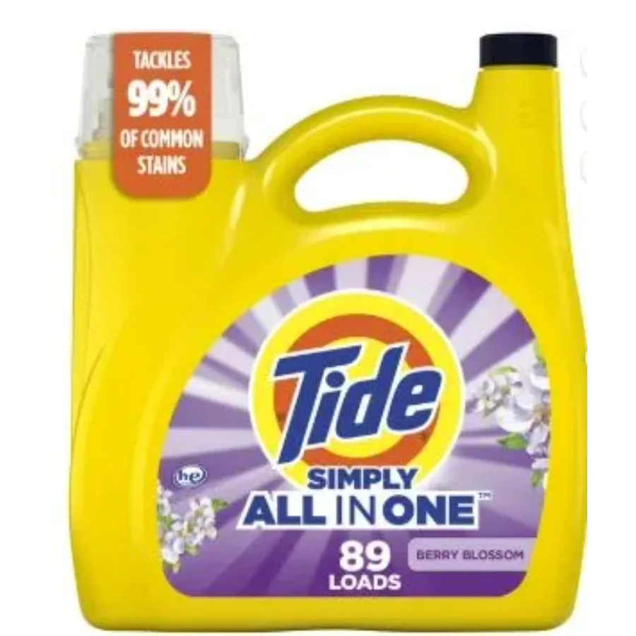 Жидкое стиральное средство Tide Simply Berry Blossom, 89 нагрузок 117 жидких унций
Жидкое стиральное средство Tide Simply Berry Blossom, 89 нагрузок 117 жидких унций