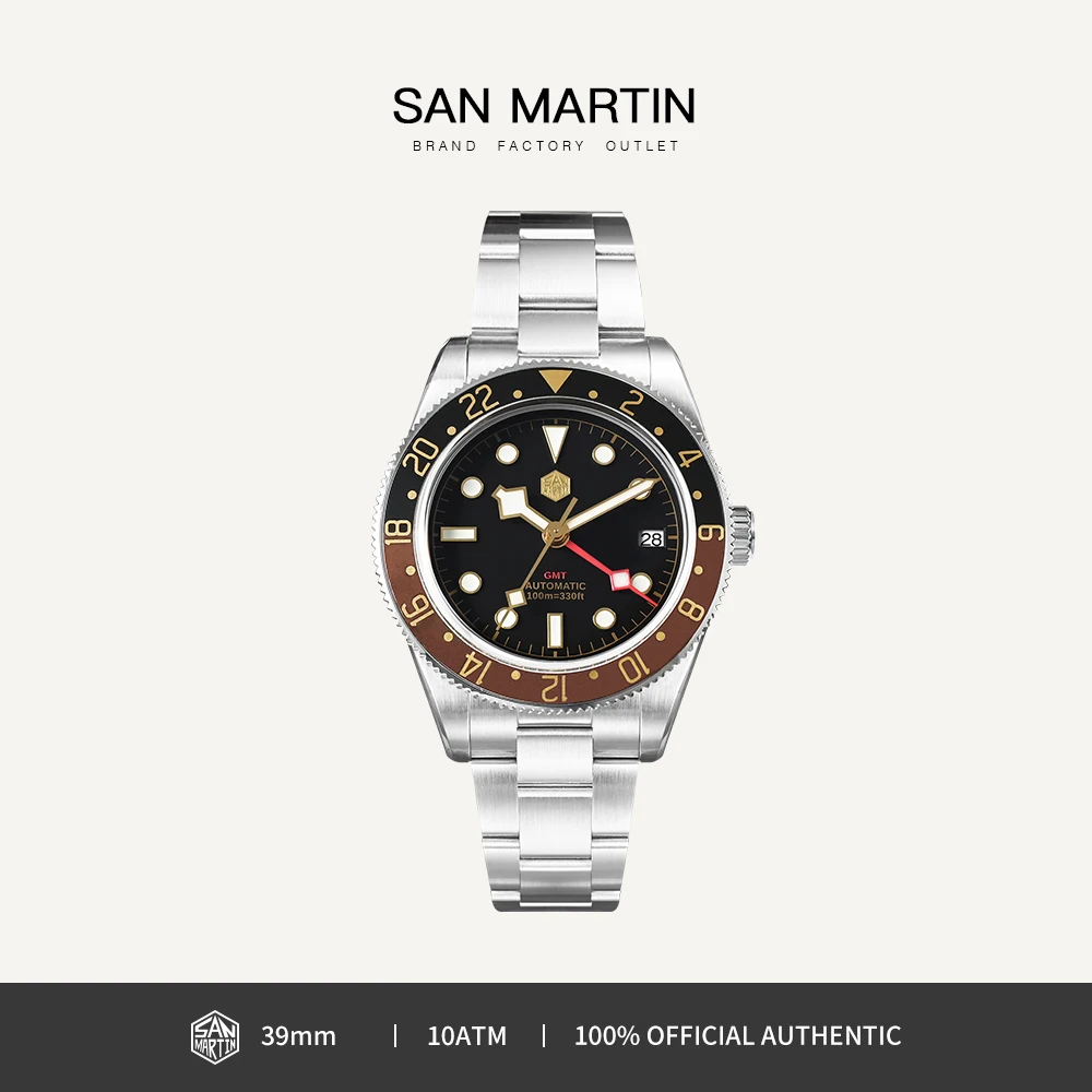 2025 San Martin 39mm Root Beer Vintage Men Watch NH34 GMT Automatic Mechanical Stainless Steel Sapphire Waterproof 100m SN0109
2025 San Martin 39mm Root Beer Vintage Men Watch NH34 GMT Automatic Mechanical Stainless Steel Sapphire Waterproof 100m SN0109