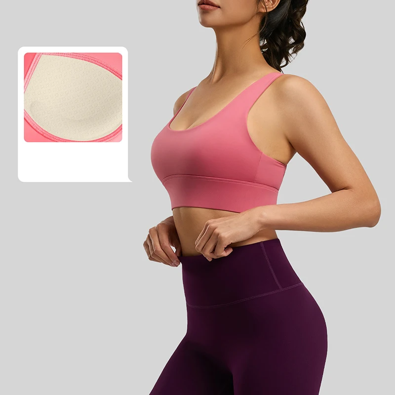 Fashion Women High Impact Comfortable Yoga Bra with Fixed Built-in Pads Sexy Cross Back Push Up Sports Bra for Running Fitness
Fashion Women High Impact Comfortable Yoga Bra with Fixed Built-in Pads Sexy Cross Back Push Up Sports Bra for Running Fitness