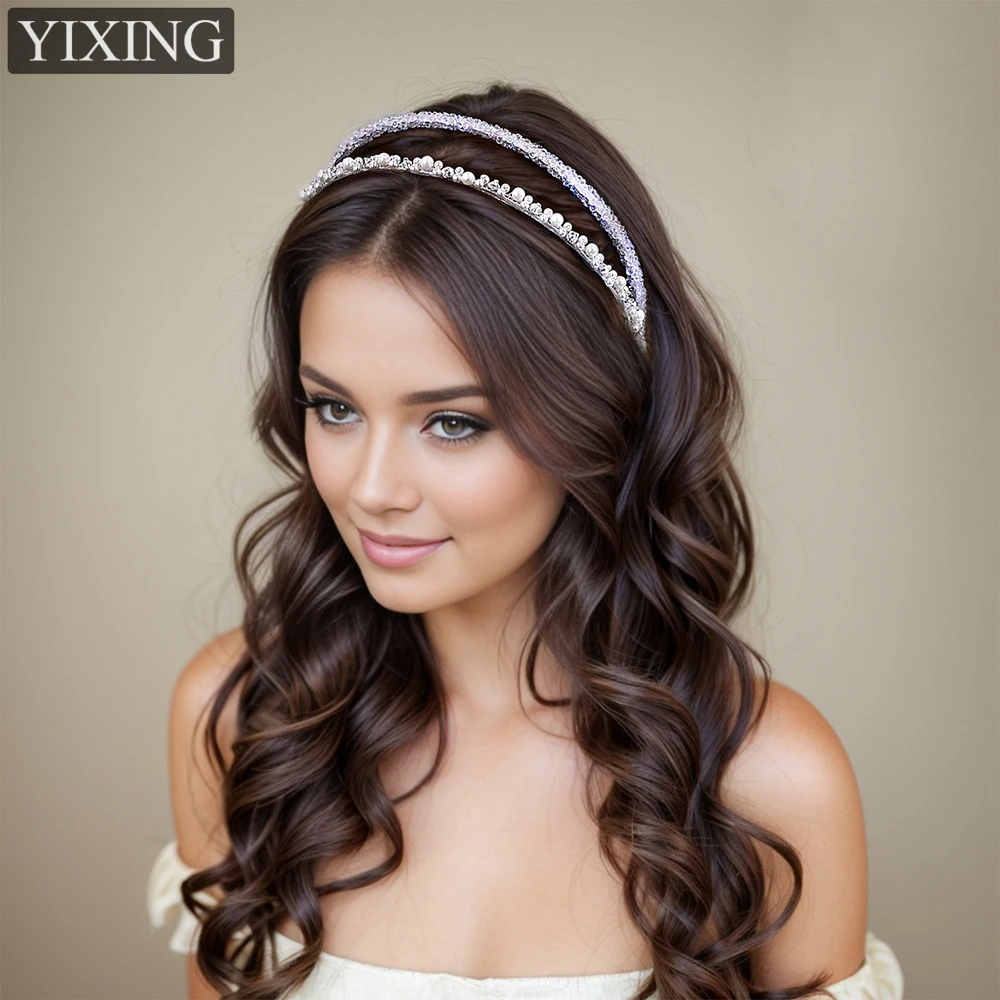 HNYYX Fashion Pearls Headband Shiny Double Hairband for Women Rhinestone Headwear Crystal Beaded Hair Hoops for Daily A06
HNYYX Fashion Pearls Headband Shiny Double Hairband for Women Rhinestone Headwear Crystal Beaded Hair Hoops for Daily A06