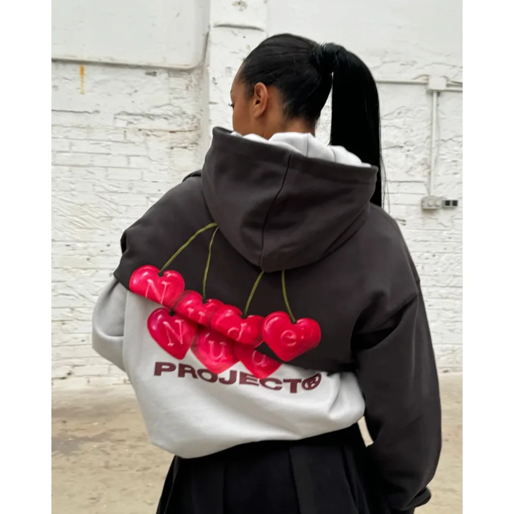 Women Spring CHERRY HOODIE ICE GREY Nude Hoodie Women Sweater Fashion Loose Large Size Sports Oversize Hoodie Leisure Street
Women Spring CHERRY HOODIE ICE GREY Nude Hoodie Women Sweater Fashion Loose Large Size Sports Oversize Hoodie Leisure Street