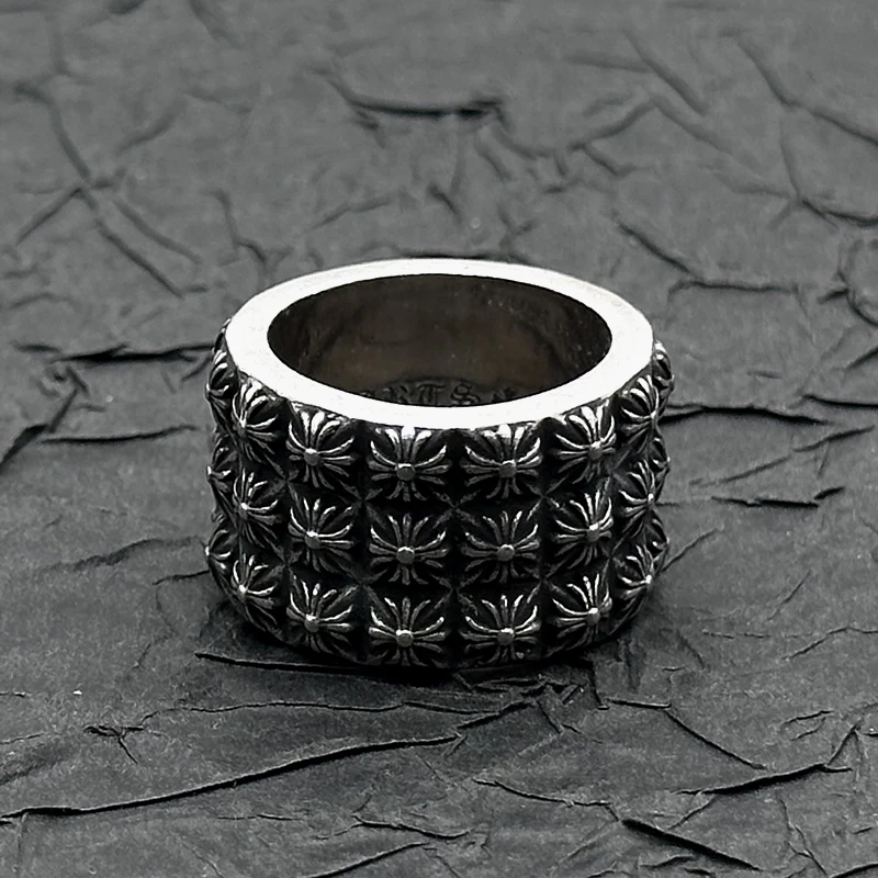 Кольцо из стерлингового серебра 925 пробы в стиле ретро, старое трехслойное кольцо с крестом и цветком, толстая ниша европейских и американских мужчин и женщин
Кольцо из стерлингового серебра 925 пробы в стиле ретро, старое трехслойное кольцо с крестом и цветком, толстая ниша европейских и американских мужчин и женщин