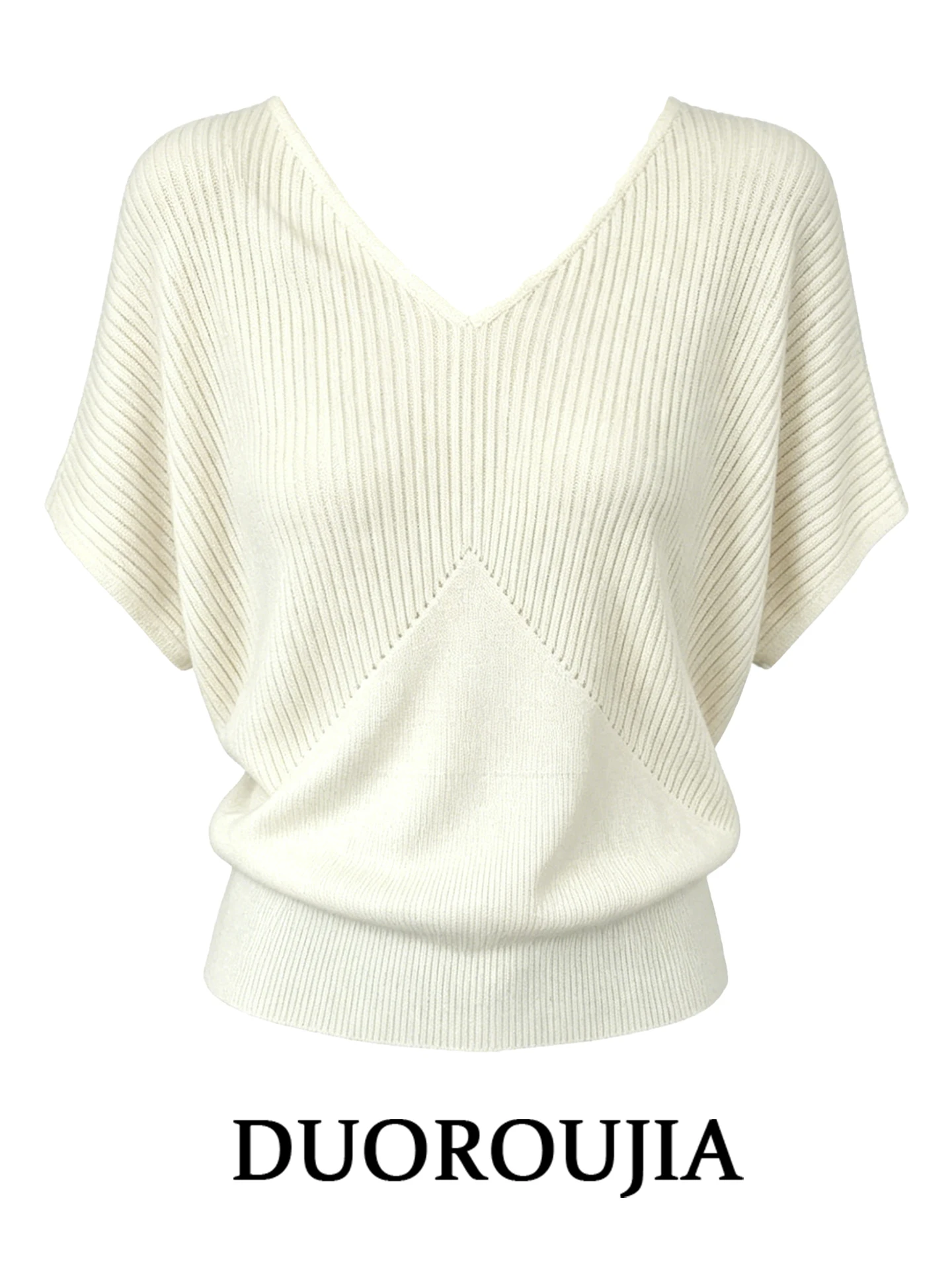 plus Size V-Neck Batwing Sleeve Knitwear Loose Fit Short Sleeve Women's Summer Slimming Top Korean Style High Waist Ice Silk
plus Size V-Neck Batwing Sleeve Knitwear Loose Fit Short Sleeve Women's Summer Slimming Top Korean Style High Waist Ice Silk