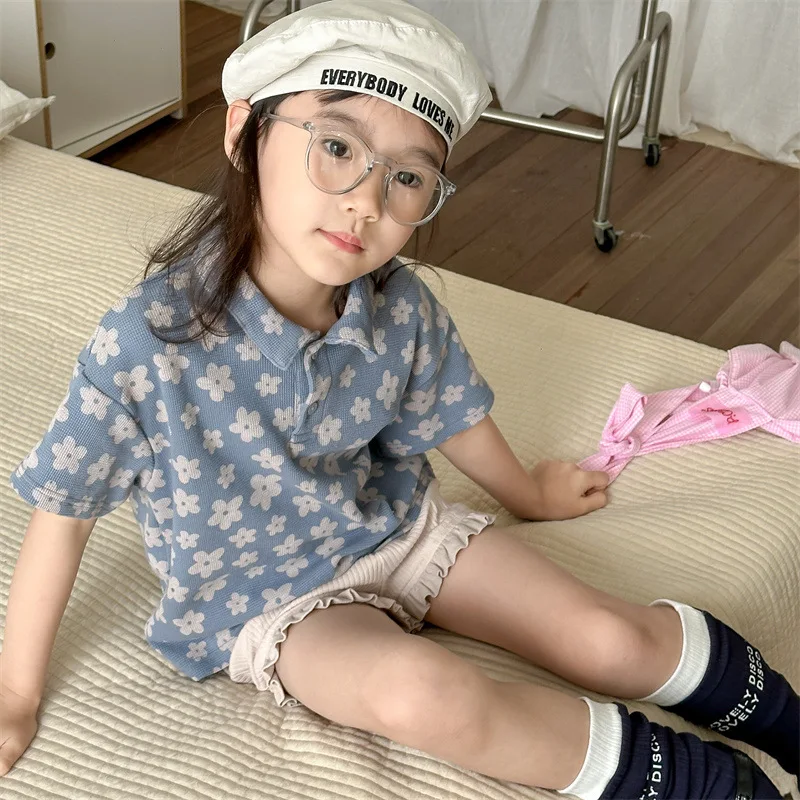 2024 Summer New Children Short Sleeve Tops Baby Girls Flower Print Polo Shirts Cute Floral Kids Tee Shirt Toddler Boys Clothes
2024 Summer New Children Short Sleeve Tops Baby Girls Flower Print Polo Shirts Cute Floral Kids Tee Shirt Toddler Boys Clothes