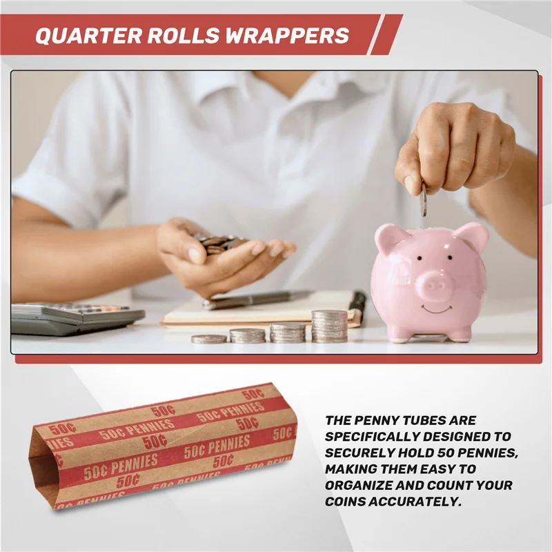Compact 100 Piece Penny Coin Wrappers Penny Sleeves Flat As Shown Paper Penny Rolls Wrappers
Compact 100 Piece Penny Coin Wrappers Penny Sleeves Flat As Shown Paper Penny Rolls Wrappers
