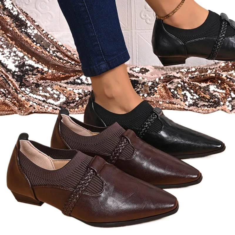 Retro Pointed Toe Women's oes Comfortable Medium Heel Faion Boots ort Tube Spring Autumn Season Shoes
Retro Pointed Toe Women's oes Comfortable Medium Heel Faion Boots ort Tube Spring Autumn Season Shoes