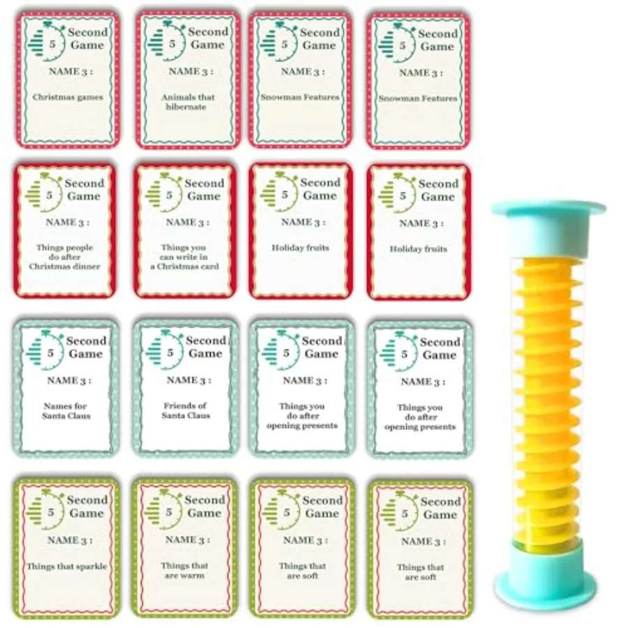 5 Second Game 108 Simple Question Party Games Cards Digital Timer and 5 Second Hourglass New Year Question Card Games for Adult
5 Second Game 108 Simple Question Party Games Cards Digital Timer and 5 Second Hourglass New Year Question Card Games for Adult