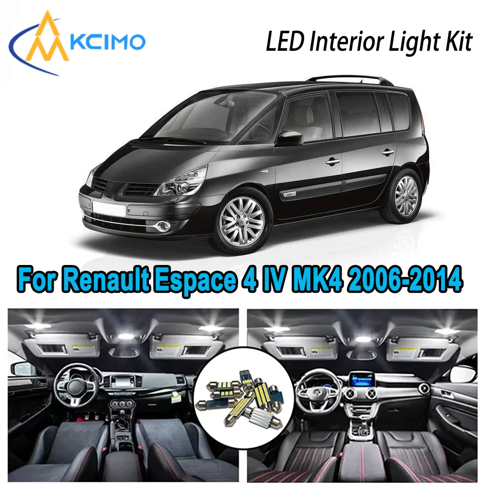 High-Quality LED Interior Kit for Renault Espace 4 IV MK4 2006-2014 2007 2008 Premium Error-Free Dome Map Trunk Automotive Lamps
High-Quality LED Interior Kit for Renault Espace 4 IV MK4 2006-2014 2007 2008 Premium Error-Free Dome Map Trunk Automotive Lamps