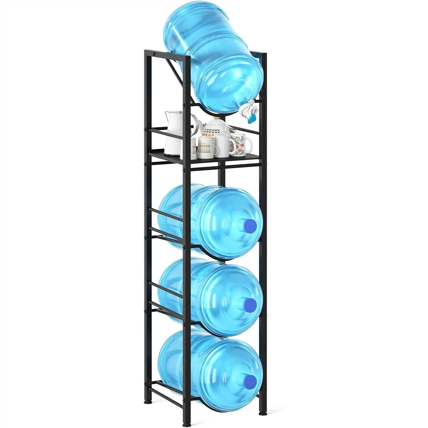 5 Gallon Water Jug Holder, 2-in-1 Water Bottle Storage Rack with Dispenser Valve, Heavy Duty Stand for Kitchen Office Garage
5 Gallon Water Jug Holder, 2-in-1 Water Bottle Storage Rack with Dispenser Valve, Heavy Duty Stand for Kitchen Office Garage