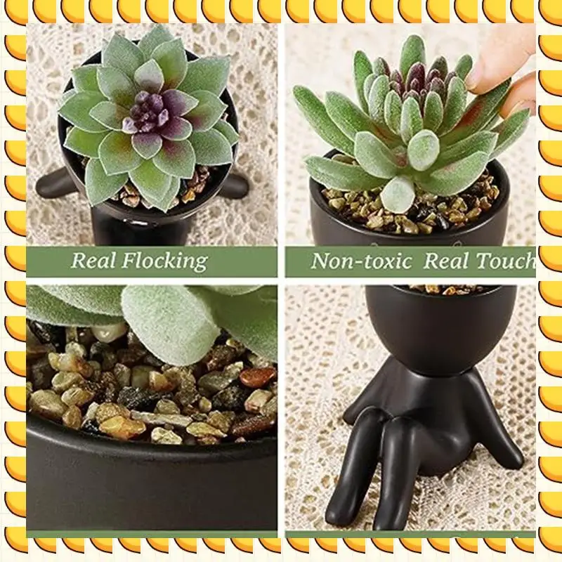 BAAU 2PCS Succulents Plants Cute Faux Succulents In Black Human Shaped Pots Office Desk Decor
BAAU 2PCS Succulents Plants Cute Faux Succulents In Black Human Shaped Pots Office Desk Decor