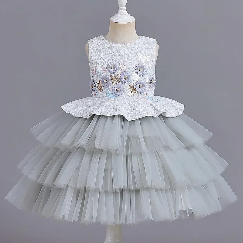 Fashion Flower Girl Dresses for Weddings Lace Mesh Sleeveless Children Girls Ball Gown Summer Princess Dress 2-10 Years
Fashion Flower Girl Dresses for Weddings Lace Mesh Sleeveless Children Girls Ball Gown Summer Princess Dress 2-10 Years