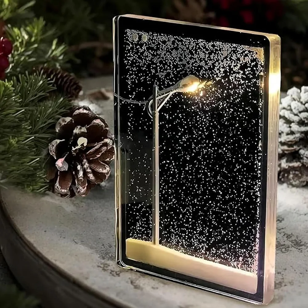 1 шт., ручная работа, посылка из материала «сделай сам», декор для рабочего стола, струящийся маленький ночник, снежная сцена, уличный фонарь, имитация снега в снегу
1 шт., ручная работа, посылка из материала «сделай сам», декор для рабочего стола, струящийся маленький ночник, снежная сцена, уличный фонарь, имитация снега в снегу