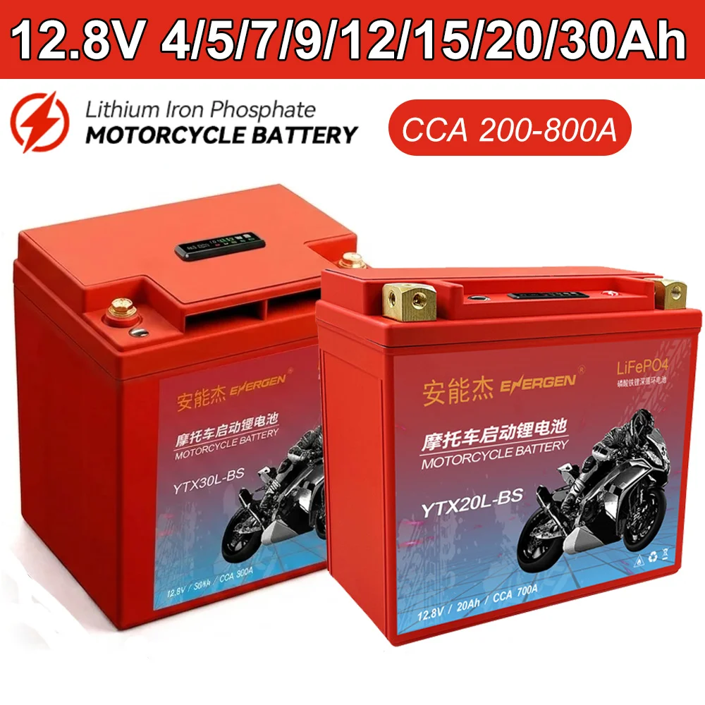 200A-800A Motorcycle Battery LiFePO4 Scooter Starter 12.8V 4-30Ah Built in BMS Lithium Battery Voltage Protection ATV UTV
200A-800A Motorcycle Battery LiFePO4 Scooter Starter 12.8V 4-30Ah Built in BMS Lithium Battery Voltage Protection ATV UTV